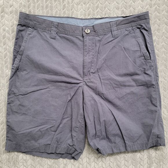 Columbia Sportswear‎ Washed Out Shorts Men's Size 36 Blue Flat Front Chino - Picture 1 of 8